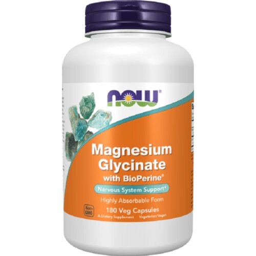 Now Foods Magnezijev glicinat z BioPerinom NOW (180 kapsul) Slike