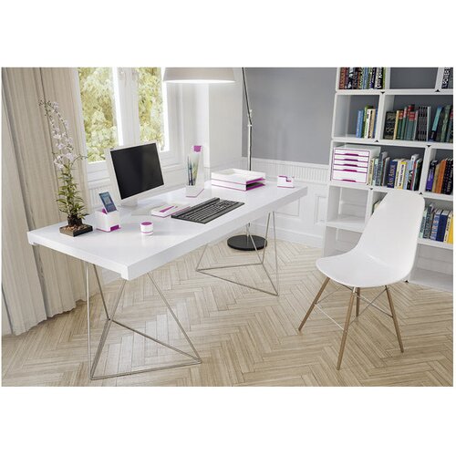 Ča&amp;scaron;a za olovke pvc četvrtasta wow leitz 53631023 bijela/roza Slike