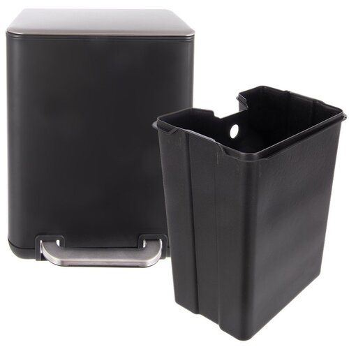 Orion Crna kanta za smeće od nehrđajućeg čelika s pedalom 6 l Black &amp;ndash; Slike