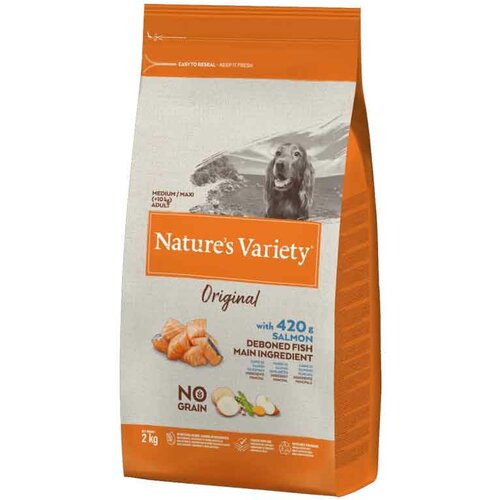 Nature's Variety Hrana za pse Medium/Maxi Adult Original gain Free, Losos - 12 kg Slike