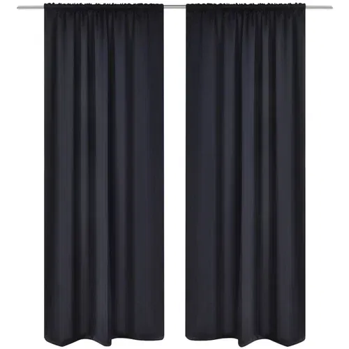Furnova 2 kosa črnih zarobljenih zaves z obročki 135 x 245 cm, (21918407) Furnova 2 kosa črnih zarobljenih zaves z obročki 135 x 245 cm, (21918407)