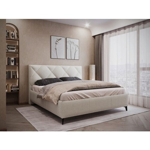 MID.YOU OBLAZINJENA POSTELJA 180 cm x 200 cm , tekstil bež Cene