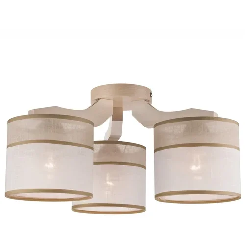 LAMKUR Svjetlo smeđa stropna svjetiljka s tekstilnim sjenilom ø 16 cm Andrea –