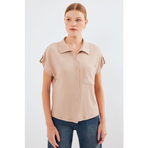 Bigdart 20256 Cuffed Double Short Sleeve Shirt - Biscuit Slike