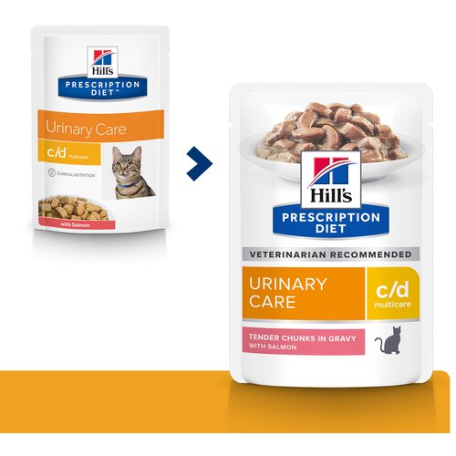 Hill’s Prescription Diet cat veterinarska dijeta C/D Losos 12x85g Cene