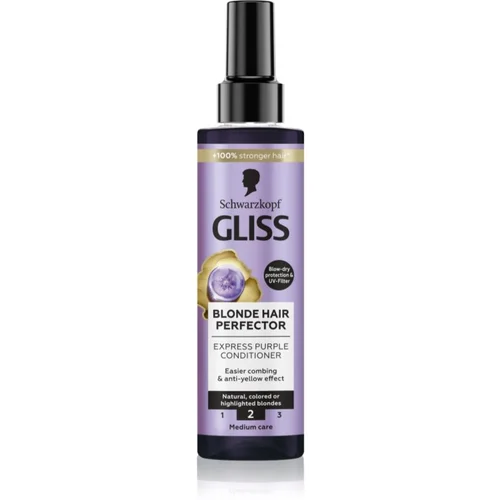 Schwarzkopf Gliss Blonde Hair Perfector regenerator bez ispiranja neutralizirajući žuti tonovi 200 ml