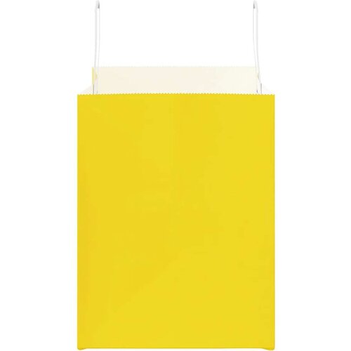  Papirnate vrećice 250 kom s ručkama žute 32x22x28 cm Slike