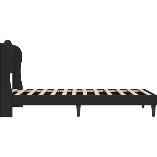  Krevetna konstrukcija Crna 90 x 190 cm Umjetna koža Slike
