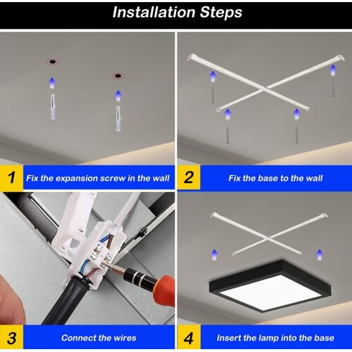  Brilagi - LED svetlo za kupatilo FRAME LED/24W/230V 3000/4000/6000K IP44 crno Slike