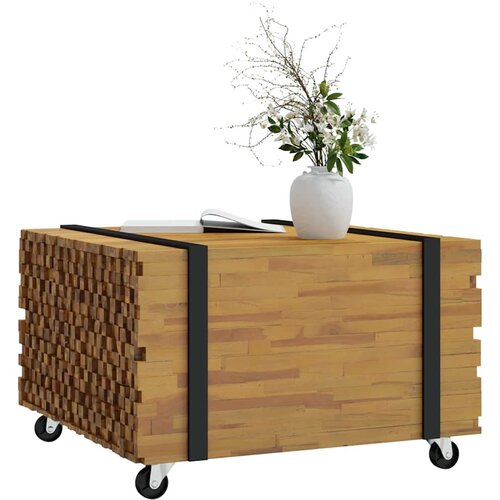  Kava Stol Smeđa 60 x 60 x 38 cm Čvrsto teak drvo Slike