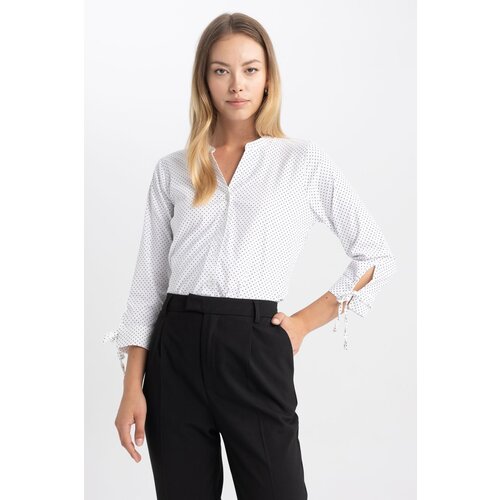 Defacto Regular Fit Crew Neck Bengalin Long Sleeve Shirt Slike