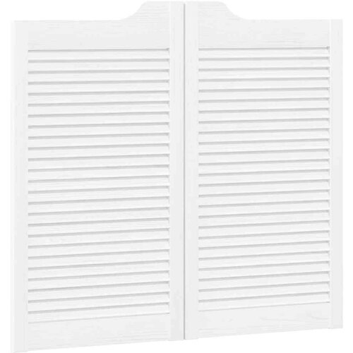 vidaXL Swing Doors Louvred Design 2 para Bela 90x100 cm Cene