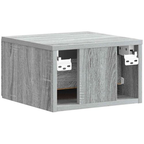  Noćni ormarić za montažu na zid s ladicama 2 pcs Siva sonoma Slike