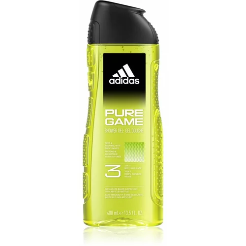 Adidas Pure Game 3in1 gel za prhanje 400 ml za moške