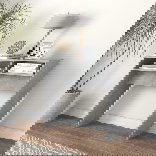 VidaXL Konzolni stol siva boja betona 78 x 30 x 80 cm od iverice Slike