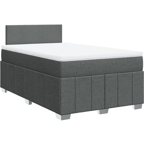 vidaXL Box spring postelja z vzmetnico temno siva 120x190 cm blago, (21321159) Cene