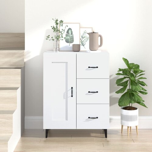  Komoda bijela 69,5 x 34 x 90 cm od konstruiranog drva Cijene