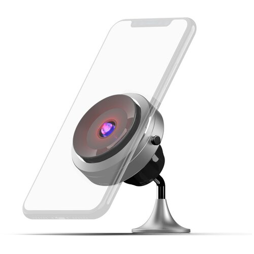 Misura MA05- Držalo za mobilni telefon z vakuumskim priseskom in brezžičnim polnjenjem QC3.0 - SILVER, (21656928) Cene
