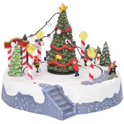 vidaXL Božična vas večbarvno 22 x 21,5 x 17 cm Plastika Cene