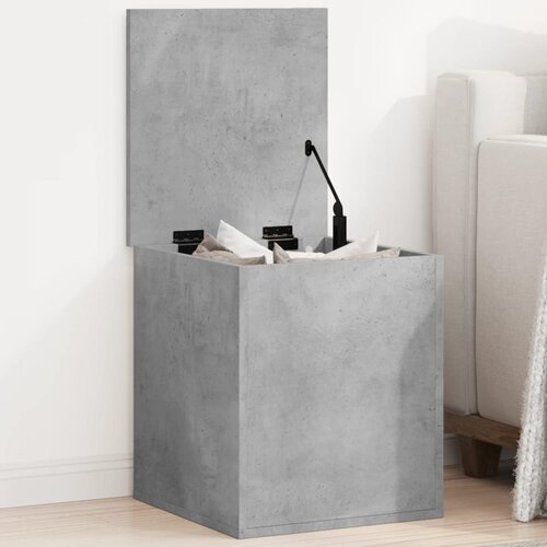  The Living Store &amp;Scaron;katla za shranjevanje betonsko siva 40x42x46 cm inženirski les - &amp;Scaron;katla Za Shranjevanje, (21485914) Slike