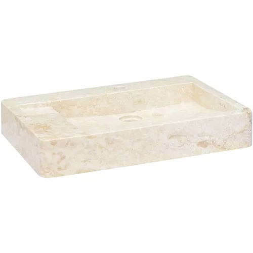  Umivalnik krem 58x39x10 cm marmor