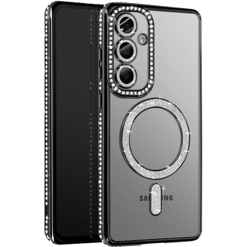 AVIZAR Diamantno ohišje za Samsung Galaxy S25 Plus MagSafe Obris Strass, Črna, (5000014818) Cene