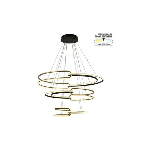  Forma LED viseća lampa F2110-65V BK+GD CCT Cene