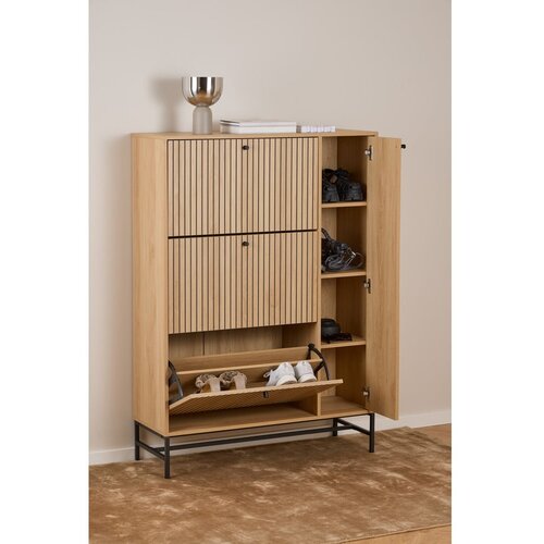 Actona Preklopna omarica za čevlje v hrastovem dekorju v naravni barvi 99x140x35 cm Albany &amp;ndash; Slike