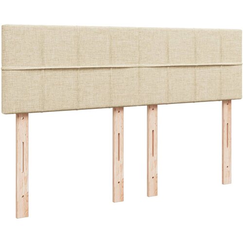  Krevet s oprugama i madracem krem 160x200 cm od tkanine Slike