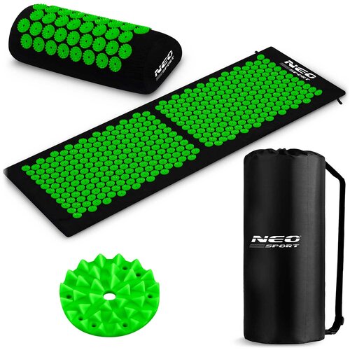 Neo-Sport NS-901 Spiked Acupressure Mat - Black and Green for Pain Relief, (21740481) Slike