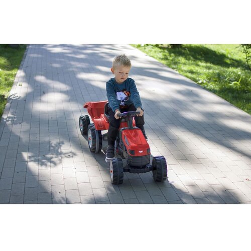 Woopie traktor na pedale s prikolicom GoTrack MAXI - crveni Slike