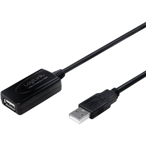 Logilink USB kabel USB 2.0 USB-A vtič\, USB-A vtičnica 20.00 m črna UA0146, (20519181) Cene