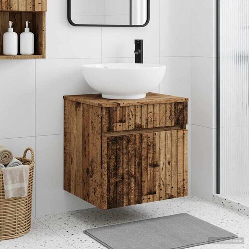  Umivaonik s policom za zid Staro drvo 49 x 44,5 x 66,5 cm Cijene