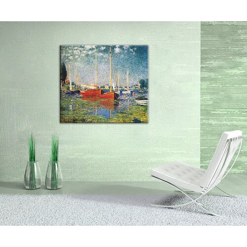  Slika na platnu RED BOATS AT ARGENTEUIL &amp;ndash; Claude Monet Slike