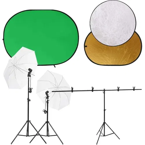 Studijski komplet sa setom svjetla pozadinom i reflektorom