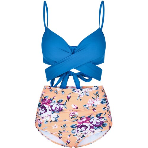 CUPSHE ženski dvodelni kupaći kostim D129 šareni