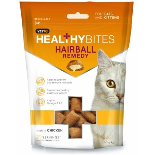 Healthy Mark+Chappell Bites Hairball Remedy za mačke i mačiće 65 g Slike
