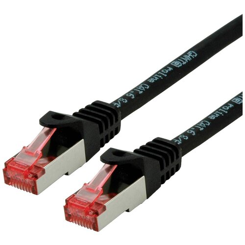 Roline 21.15.2651 RJ45 omrežni kabel\, patch kabel cat 6 s/ftp 1.00 m črna 1 kos, (20420396) Cene