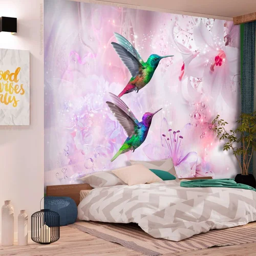  tapeta - Colourful Hummingbirds (Purple) 100x70