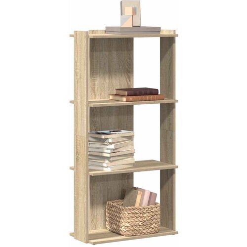 vidaXL Regal za knjige s 3 razine boja hrasta 60x30x120 cm drveni Cijene
