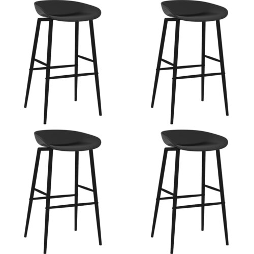  Barski stoli 4 kosi črni Cene