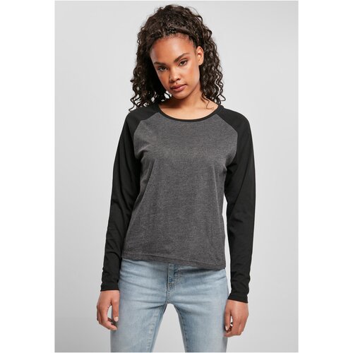 UC Curvy Women's contrasting raglan long sleeves charcoal/black Cijene