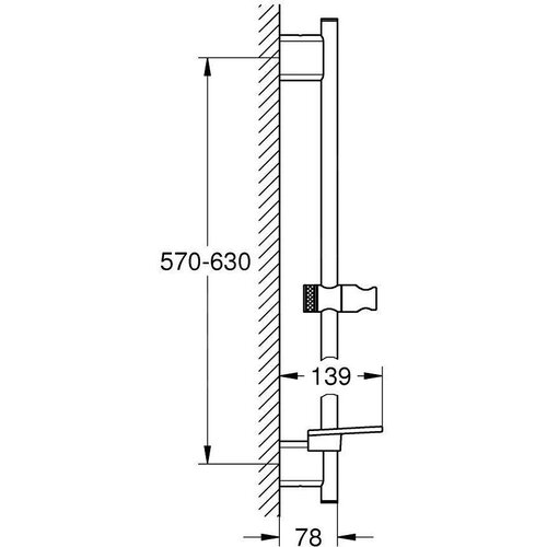 Grohe 26599000 Vitalio SmartActive tu&scaron; konzola 600 mm Cene