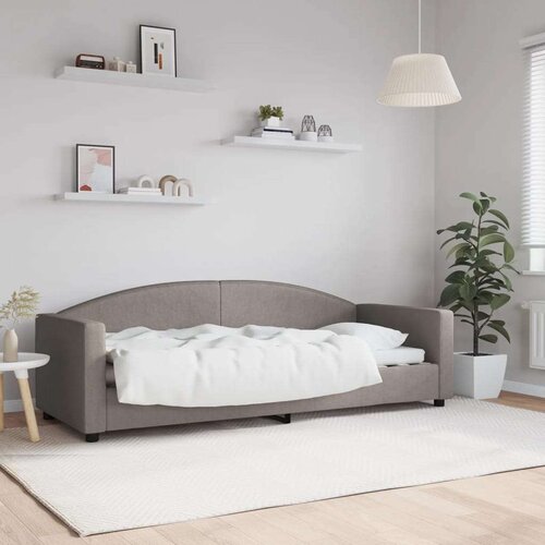 Raztegljiv kavč taupe 80x200 cm blago, (20792506) Slike