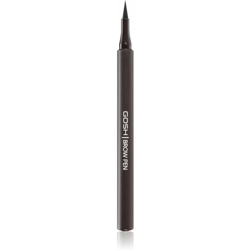 Gosh Brow Pen tekoče črtalo za obrvi odtenek Grey Brown 1,1 ml