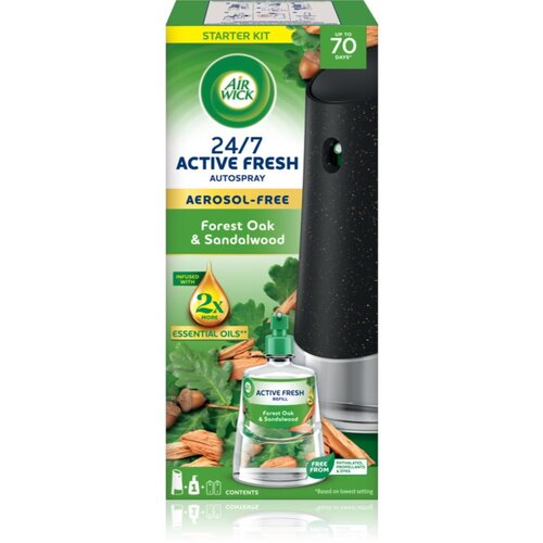 Air Wick Active Fresh Forest Oak &amp;amp; Sandalwood automatski osvježivač zraka s punjenjem 228 ml Slike