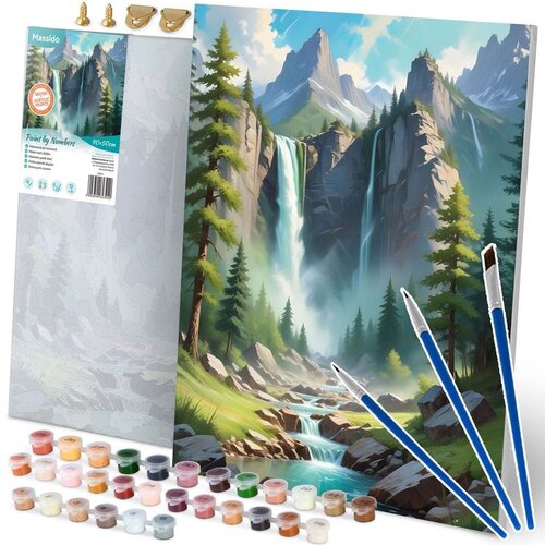 Massido platno s temeljnom bojom i uzorkom na okviriću 40x50 cm Alpski planinski krajolik Cijene