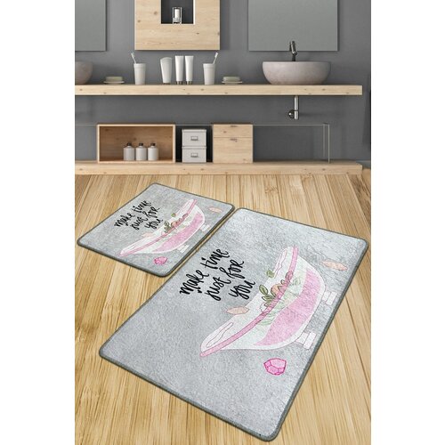  make time djt multicolor bathmat set (2 pieces) Cene