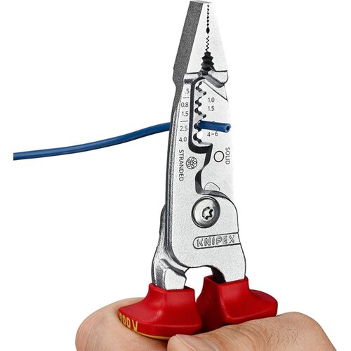 Knipex 1000V vde izolovana kombinovana električarska kle&amp;scaron;ta za skidanje izolacije 200mm (13 76 200 me) Slike
