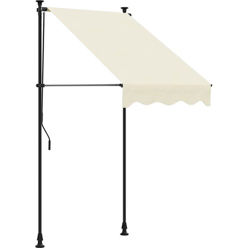 Tenda na uvlačenje krem 100 x 150 cm od tkanine i čelika Slike